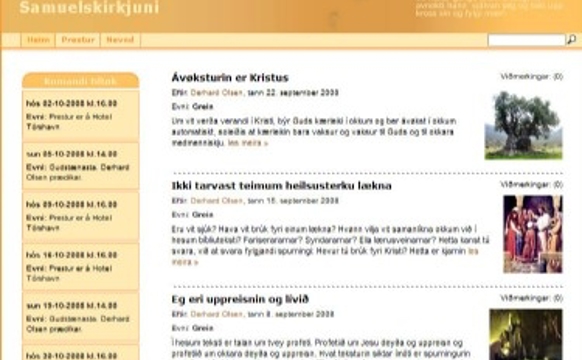 Ein kirkja við heimasíðu